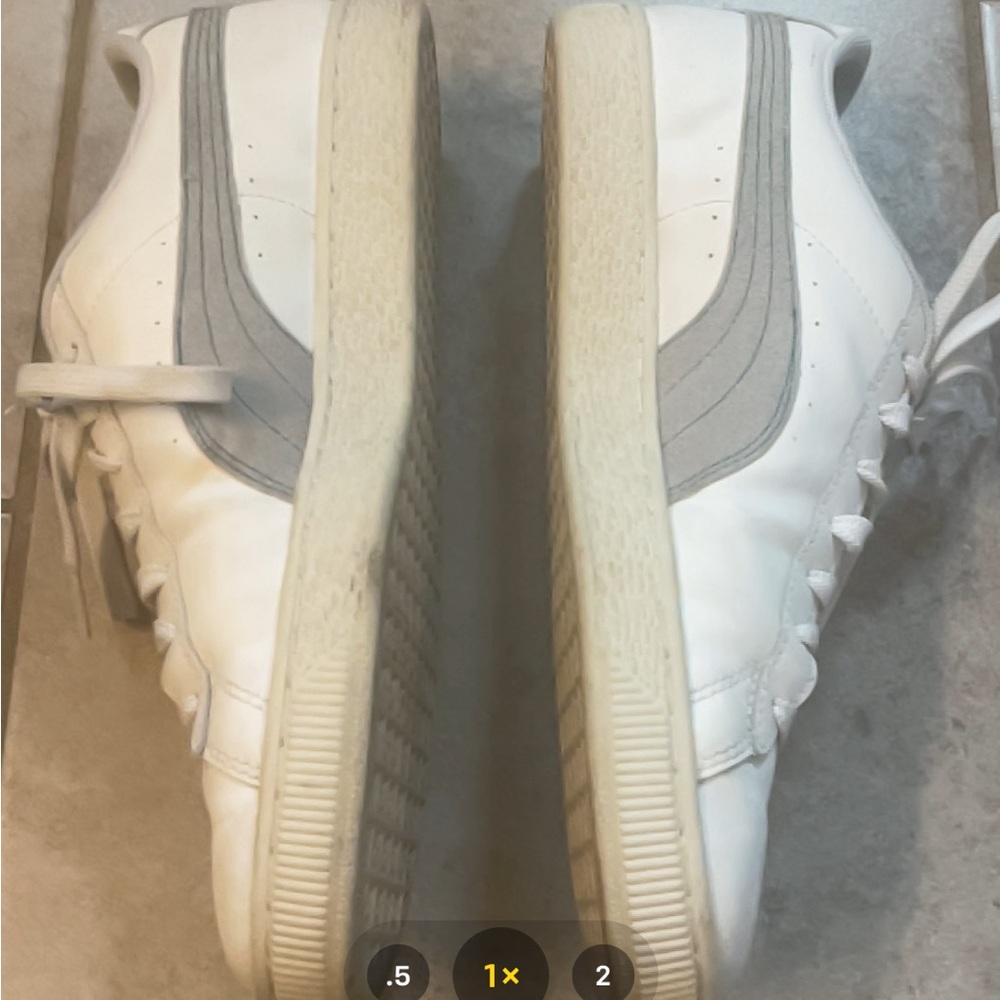Puma White and Gray Sneakers - Picture 2 of 10